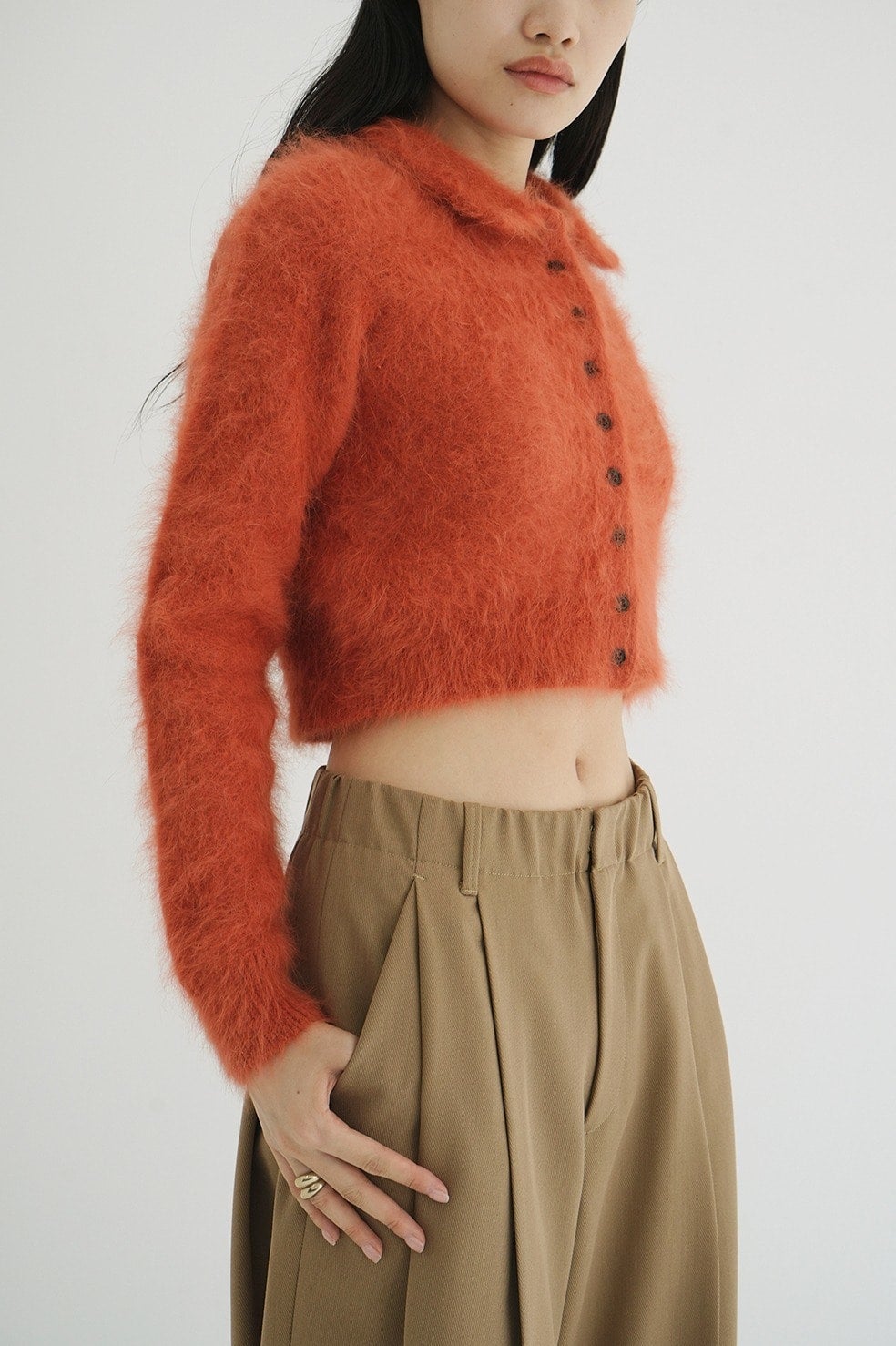 ANGORA SHORT KNIT CARDIGAN