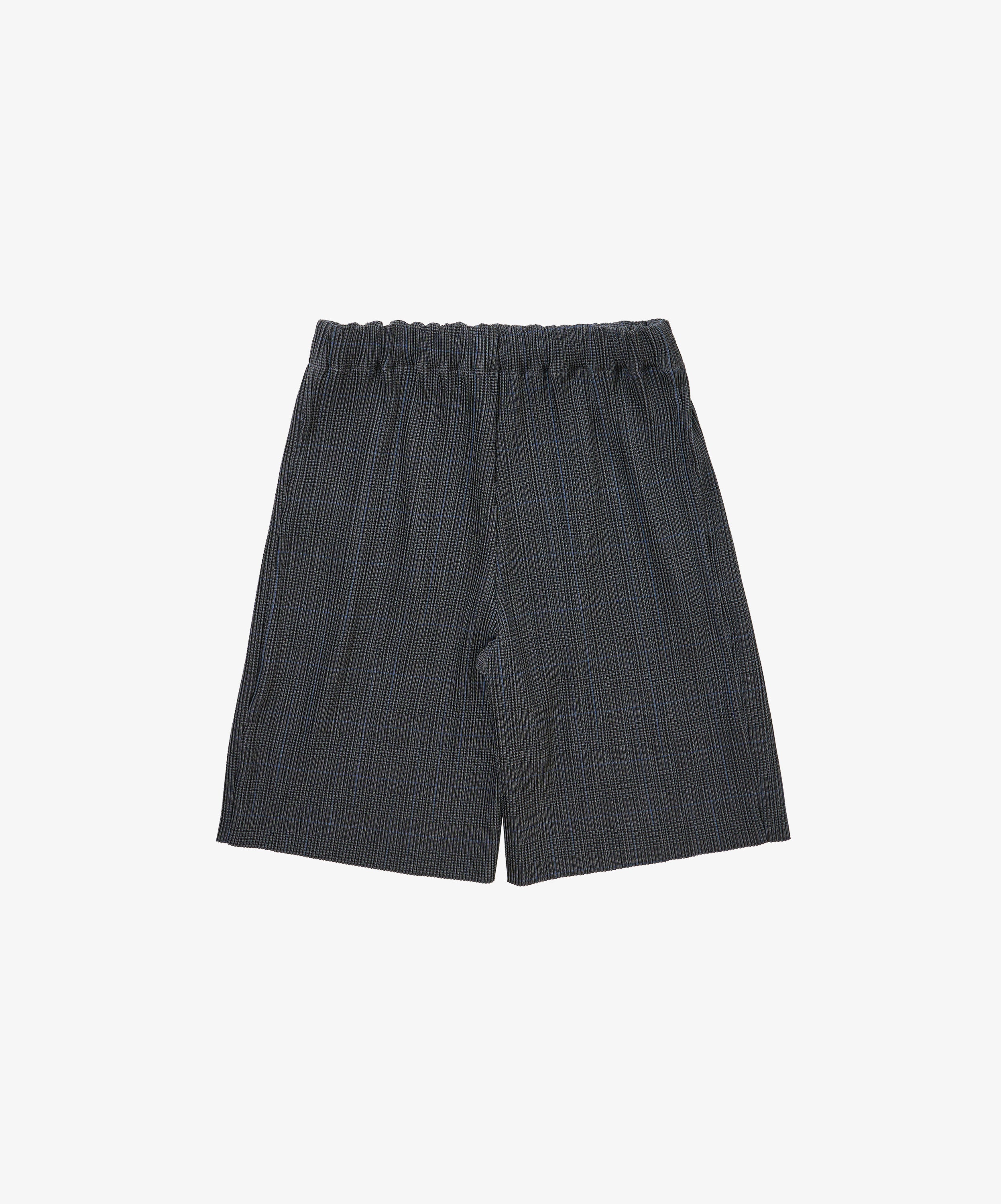 circular pleats short pants deadstock watahiko tex glen check