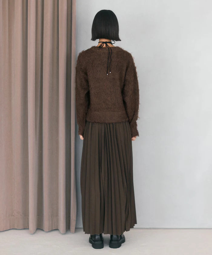 Variation Button Shaggy Knit Cardigan