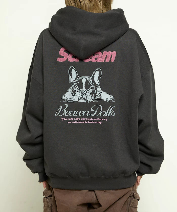 Sagara Embroidery French Bulldog Fleece-Lined Hoodie Limited Edition