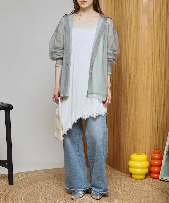 Lace Contrast Vintage Satin Camisole Top