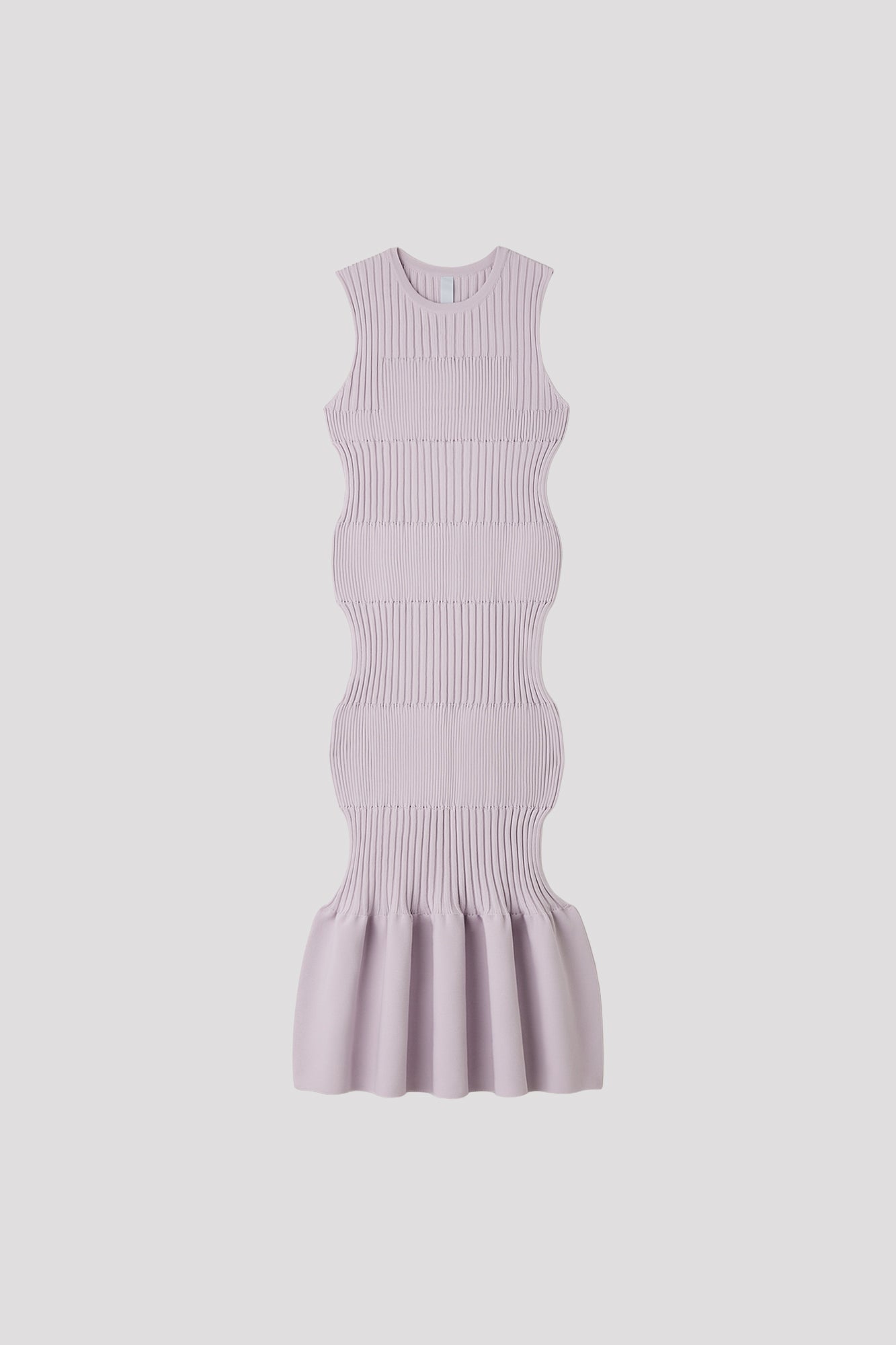 FLUTED SLEEVELESS MERMAID DRESS