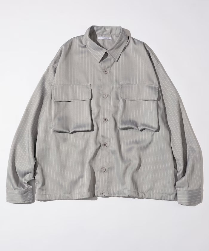 Spindle Stripe Shirt Jacket / Suitable for Setup