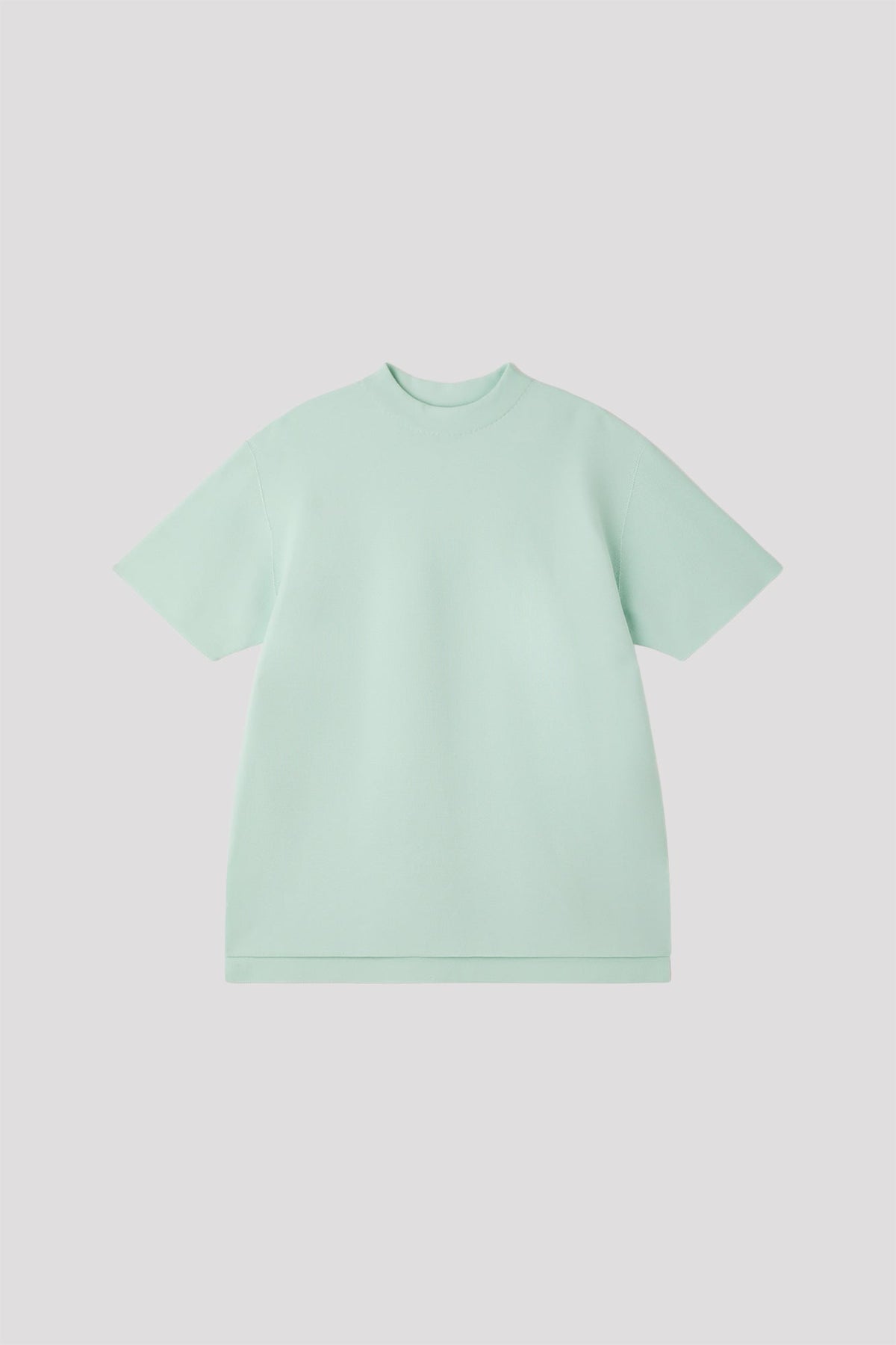 GARTER MOCKNECK SHORT SLEEVE TEE SHIRT