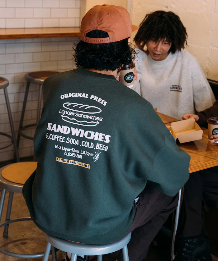 LANDER SANDWICHES×FREAK'S STORE/ Lander Limited Edition Big Silhouette Back Print Crewneck Sweat 【Limited Release】