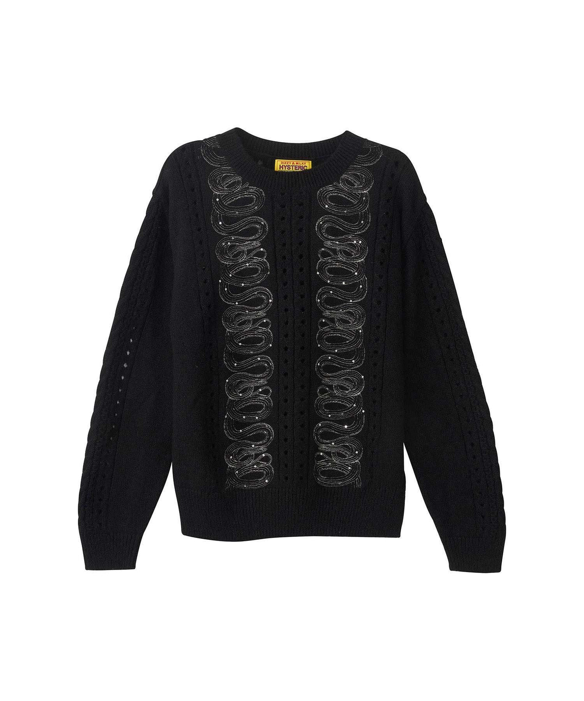 SNAKE LOOP Embroidery Sweater