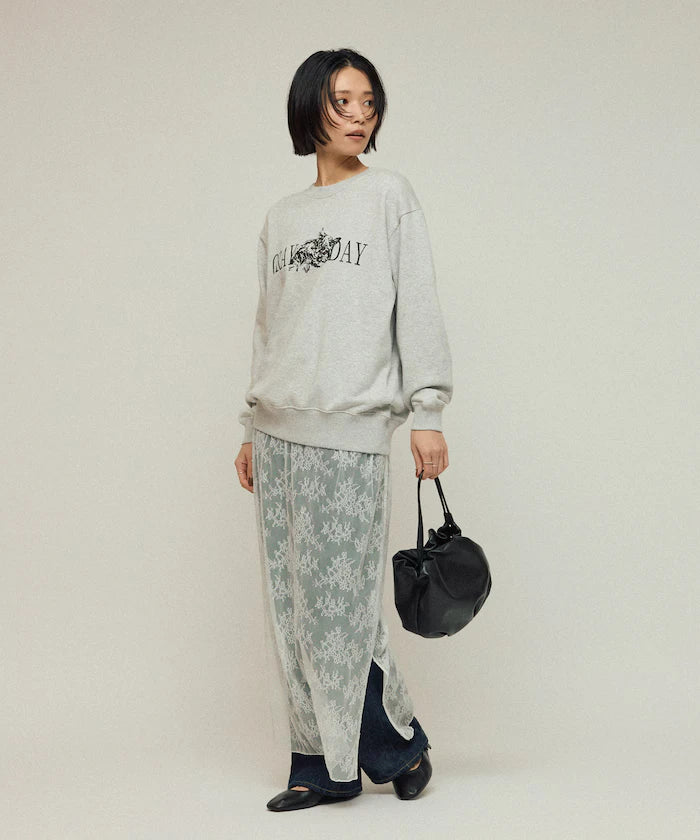 Organic Cotton Animal Logo Print Sweat / CAT / Relaxed Fit / French Terry Sweat