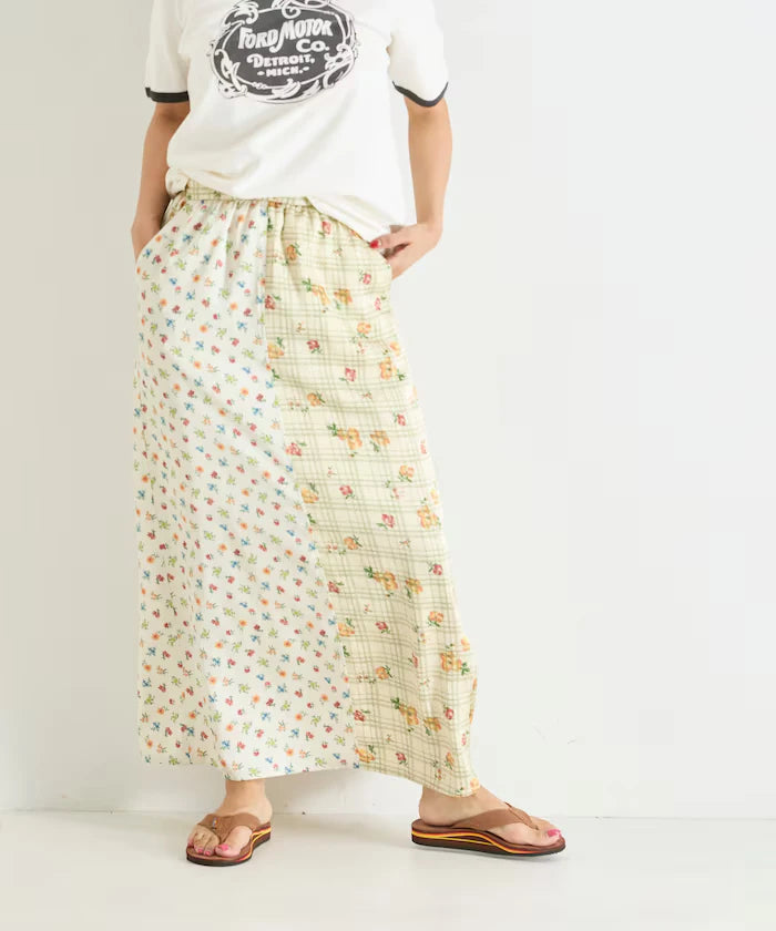 Floral Satin Skirt