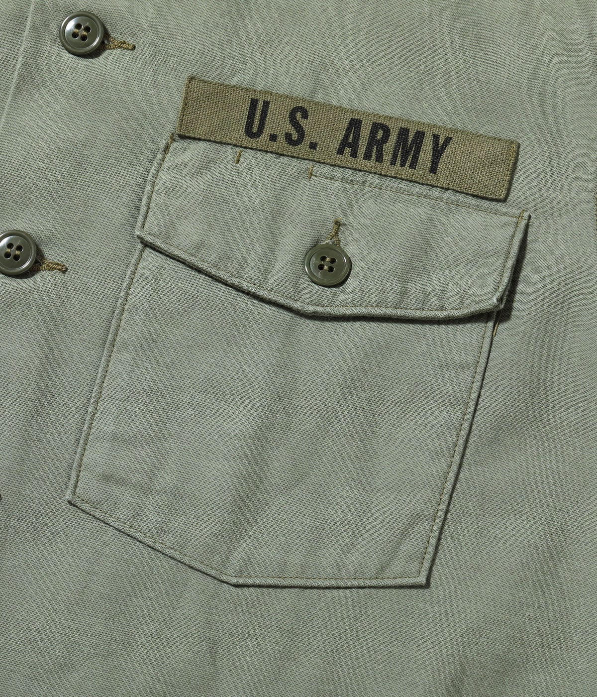 Shirt Man's Cotton Sateen Olive Green Shade107 "Demilitarized Zone"
