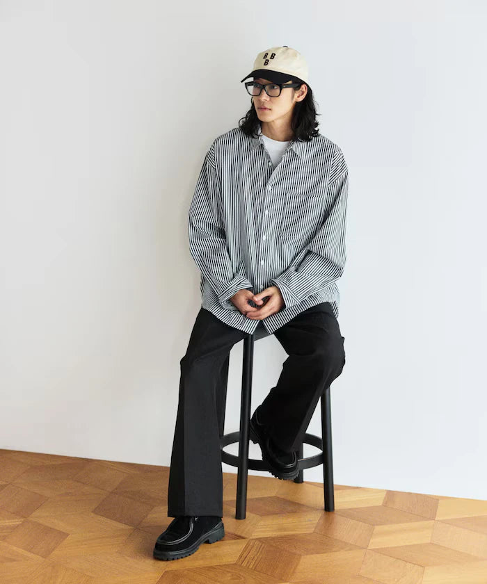 <New Color Added> Relaxed Fit Broad Shirt / Regular Collar / Long Sleeve
