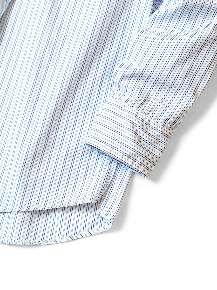 Cotton Stripe Bow Tie Pub Shirt
