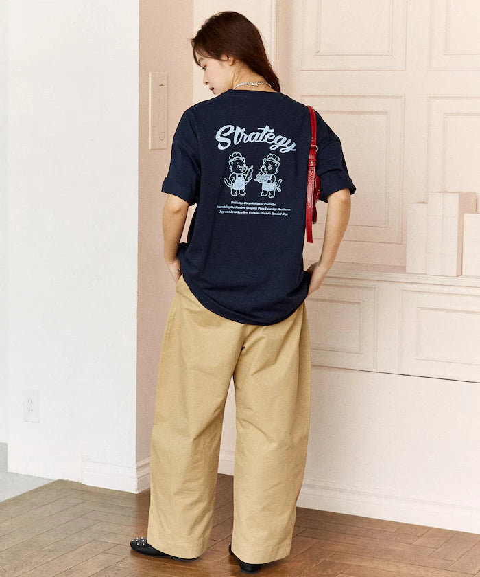 <Functional Material> STRATEGY Cat Print T-Shirt Limited Edition