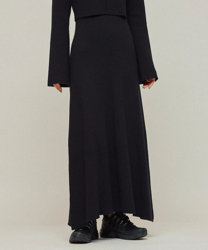 Functional Fabric Silk Blend Knit Ensemble Dress / Anti-Pill / Machine Washable
