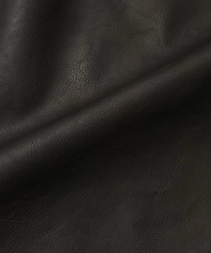 Oversized Crush Leatherette Jacket / Collar Corduroy