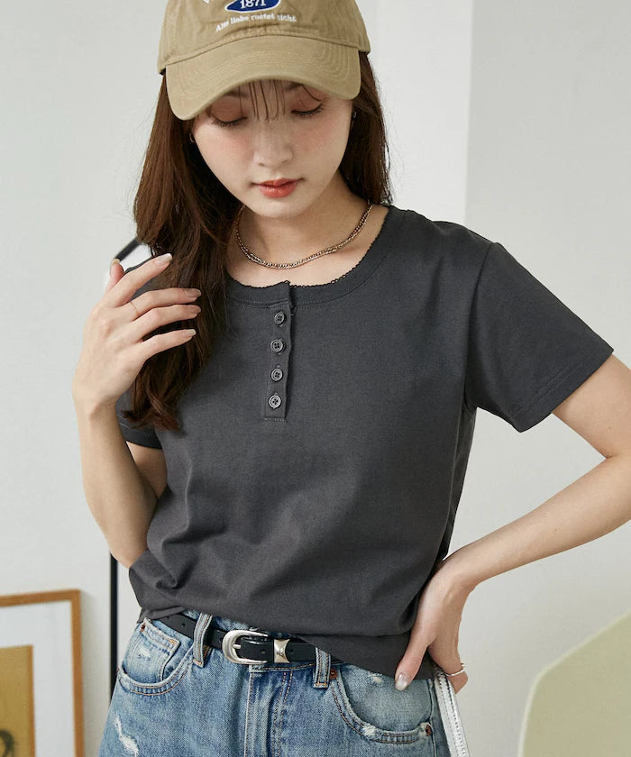 Picot Race Henry Neck T-Shirt Limited Edition