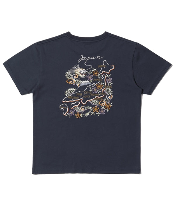 SUKA T-SHIRT EMBROIDERED “JAPAN MAP”