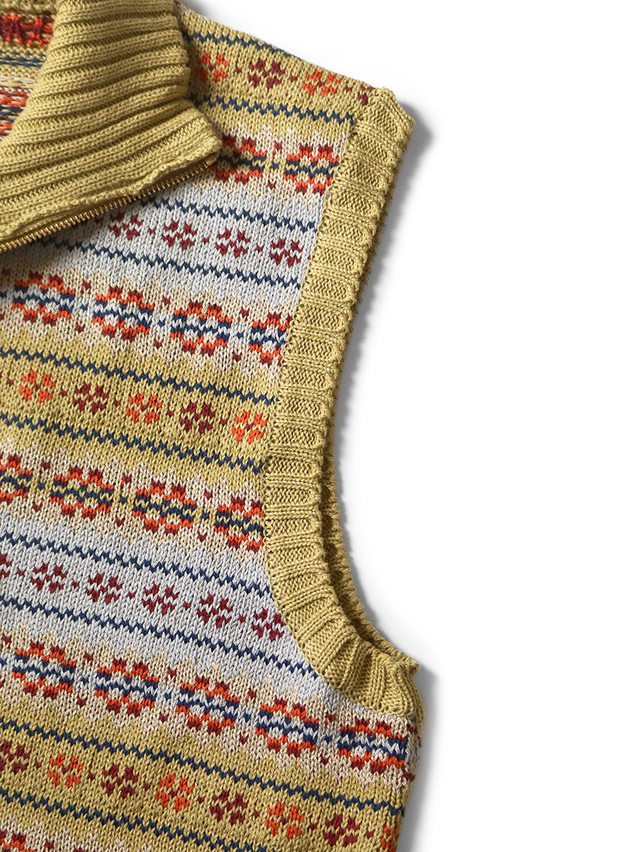 5G Fair Isle Half ZIP Vest