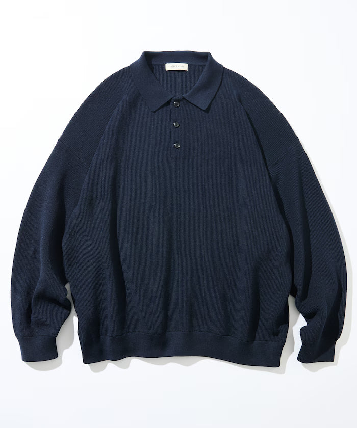 Relaxed Fit Cable Knit Polo Color Knit [Limited Release]