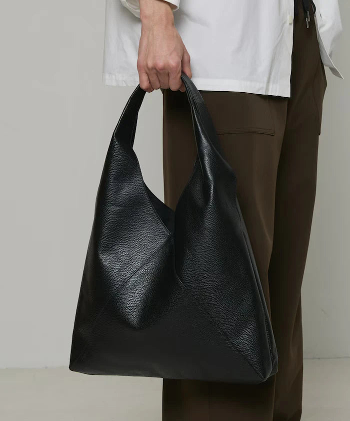 Triangle Leather Marche Bag