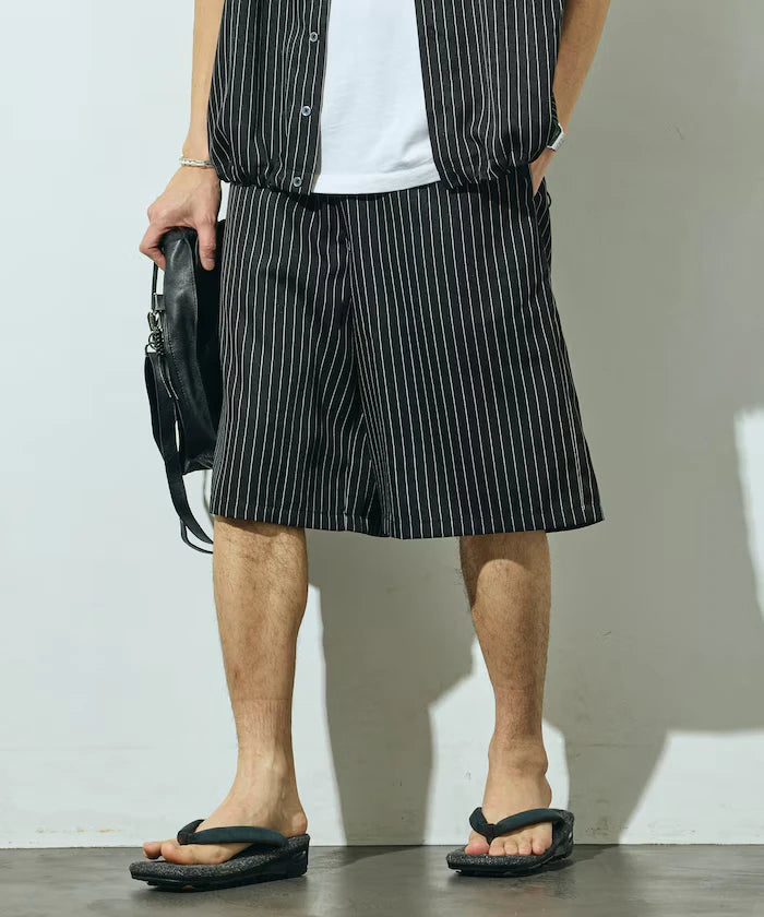 Stripe Easy Wide Shorts / Compatible with Setup