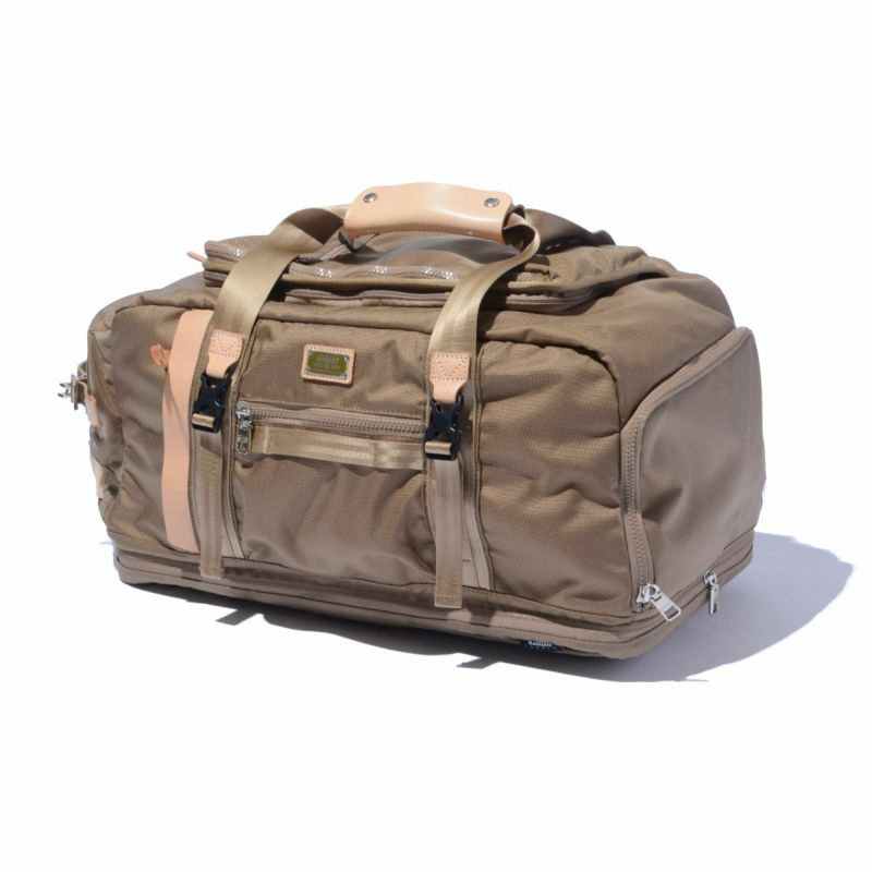 EXCLUSIVE BALLISTIC NYLON - 2WAY BOSTON BAG GOLF SERIES/KHAKI
