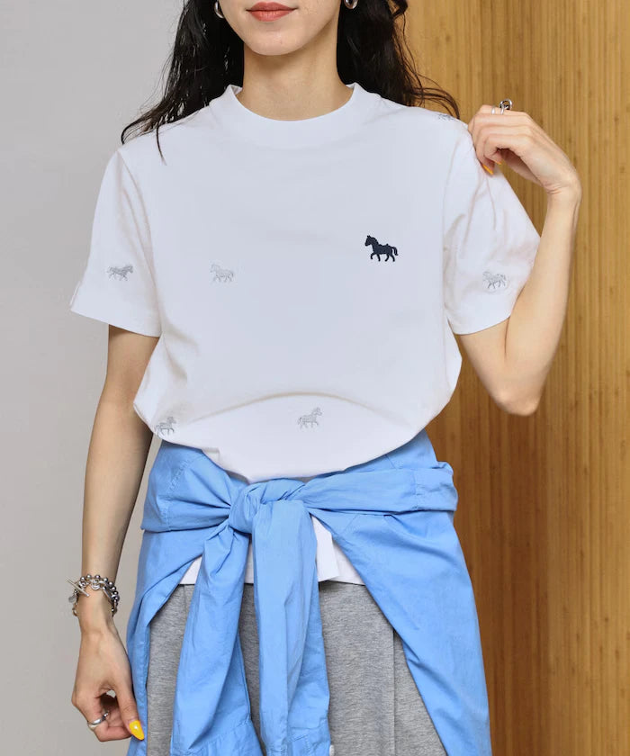 Organic Cotton Allover Embroidery T-Shirt