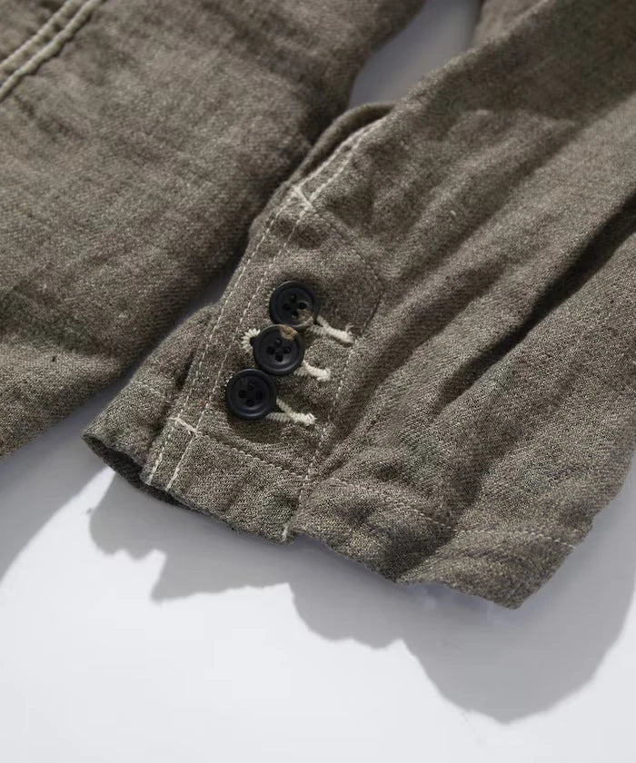 French Linen Tweed Tailored Jacket