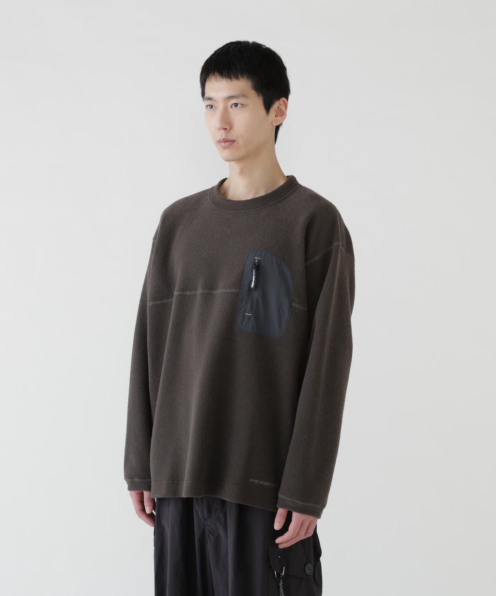 PE warm pile crew neck