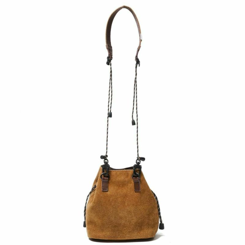 WATER PROOF SUEDE MINI DROW STRING SHOULDER/CAMEL