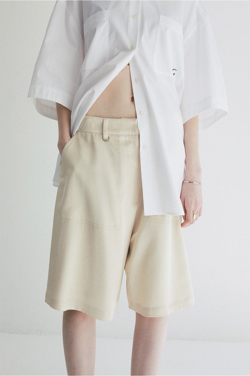 2WAY ADJUST SATIN HALF PANTS