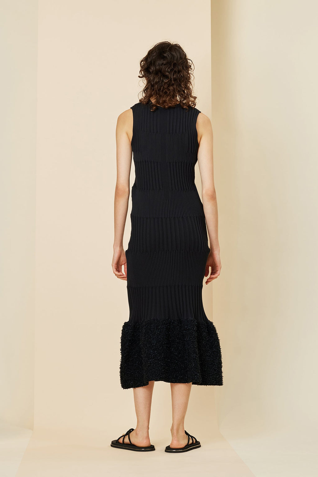 FLUTED REEF SLEEVELESS MERMAID DRESS