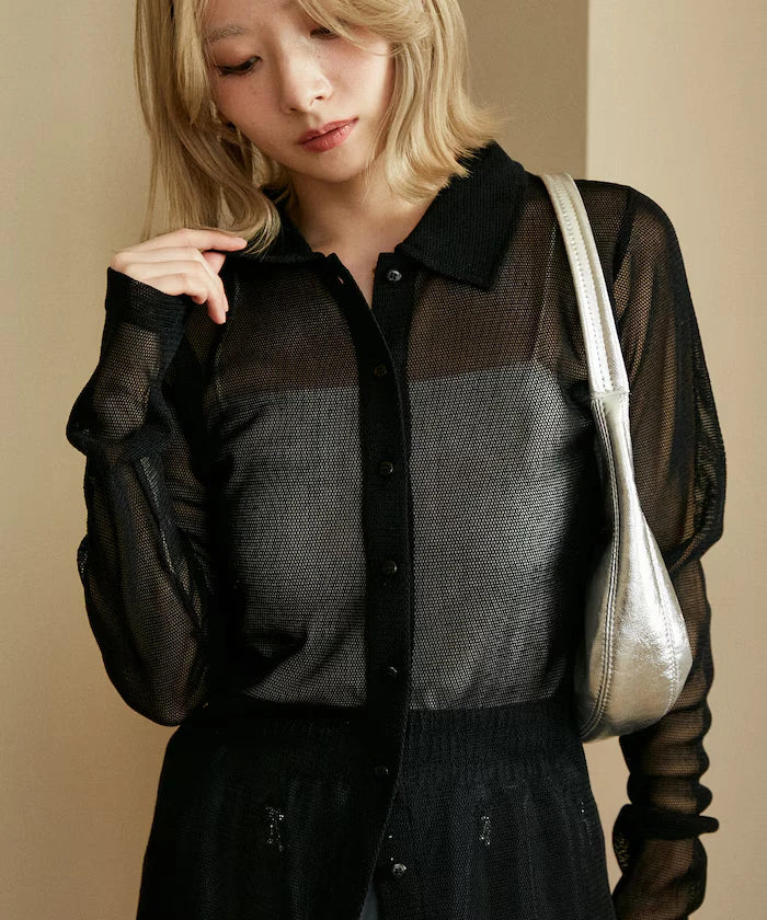 Mesh Shirt Cardigan Limited Edition
