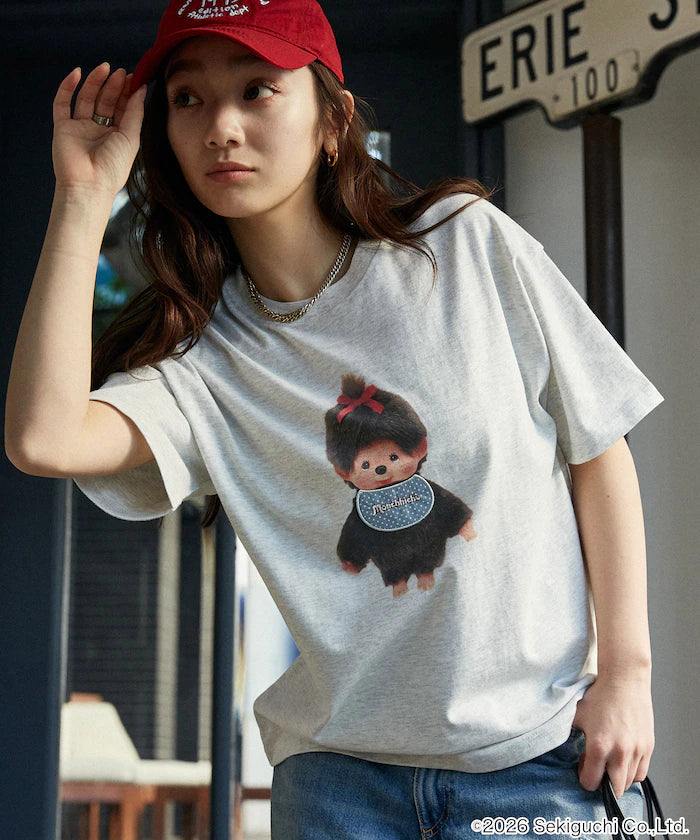 Monchhichi Mixed Material Docking T-Shirt Limited Edition