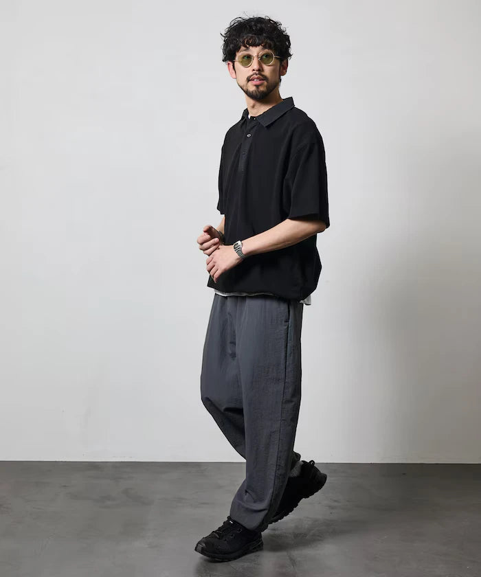 Big Silhouette Spindle Short Sleeve Tech Polo