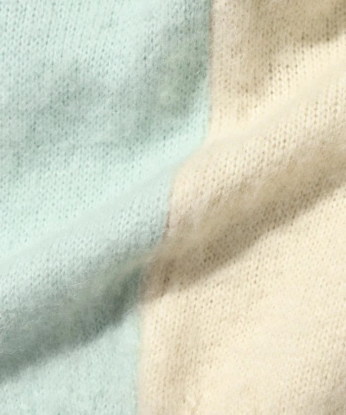 Alpaca Blend Bicolor Knit Pullover