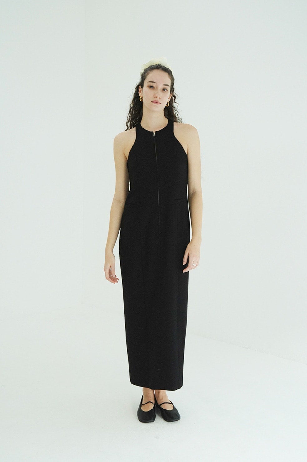 FRONT ZIP AMERICAN SLEEVE ONEPIECE