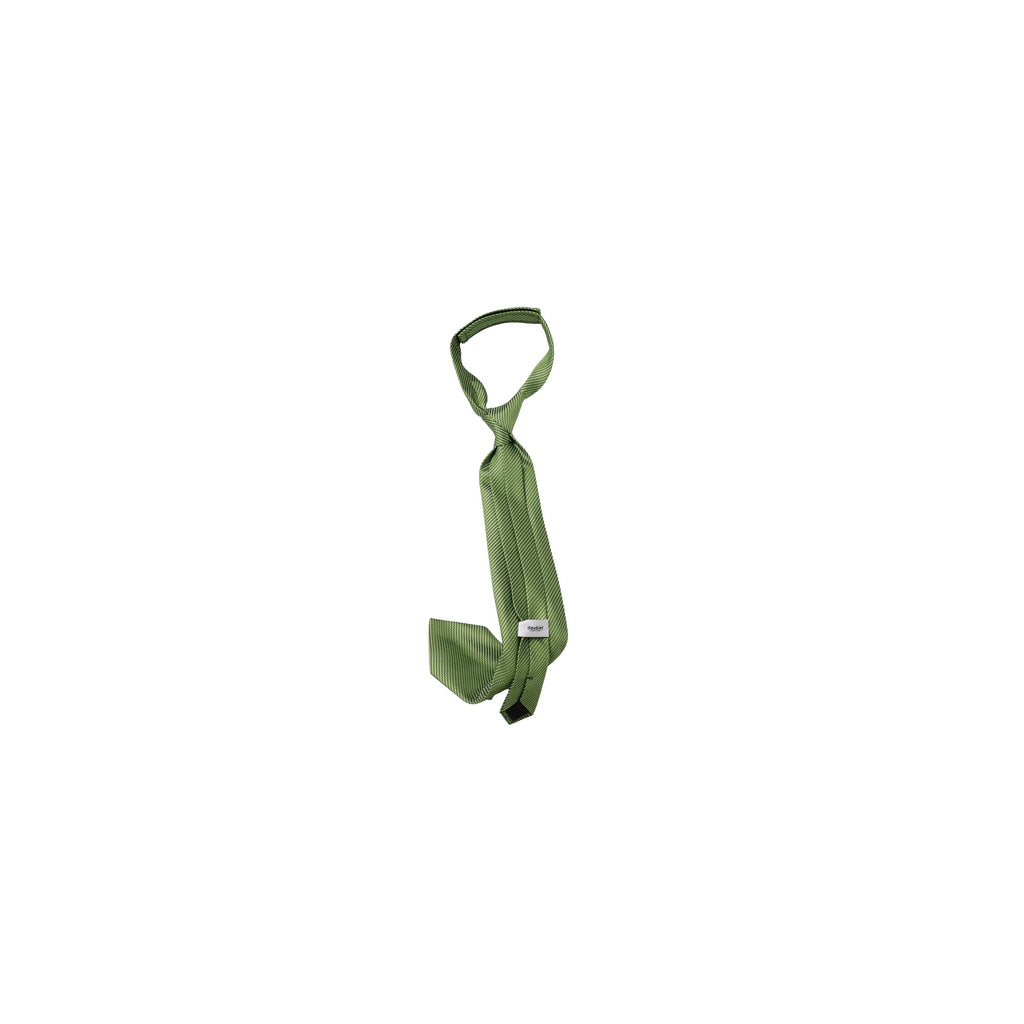 SHAPE MEMORY MICRO PATTERN TIE：GREEN