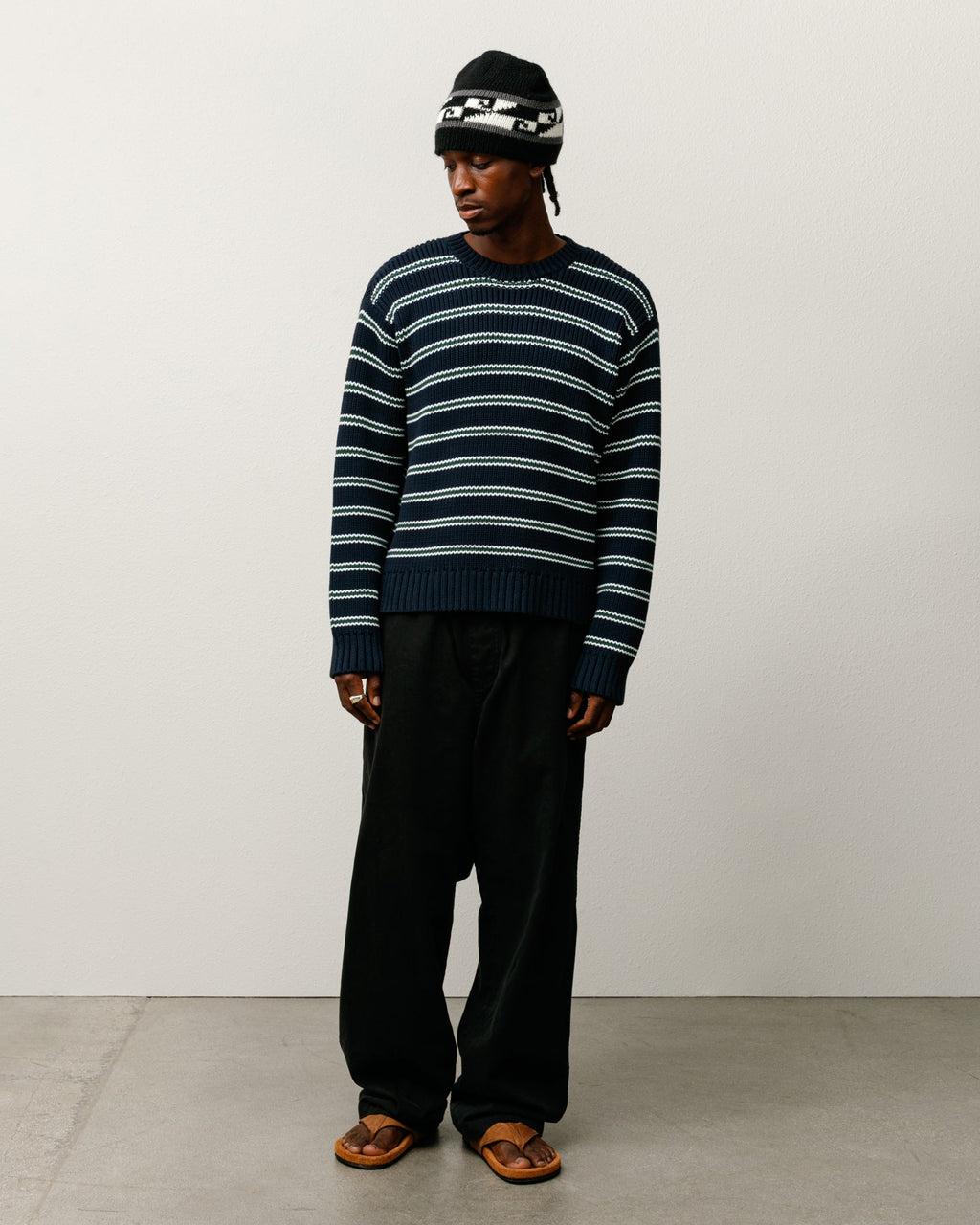 CHUNKY COTTON STRIPE SWEATER