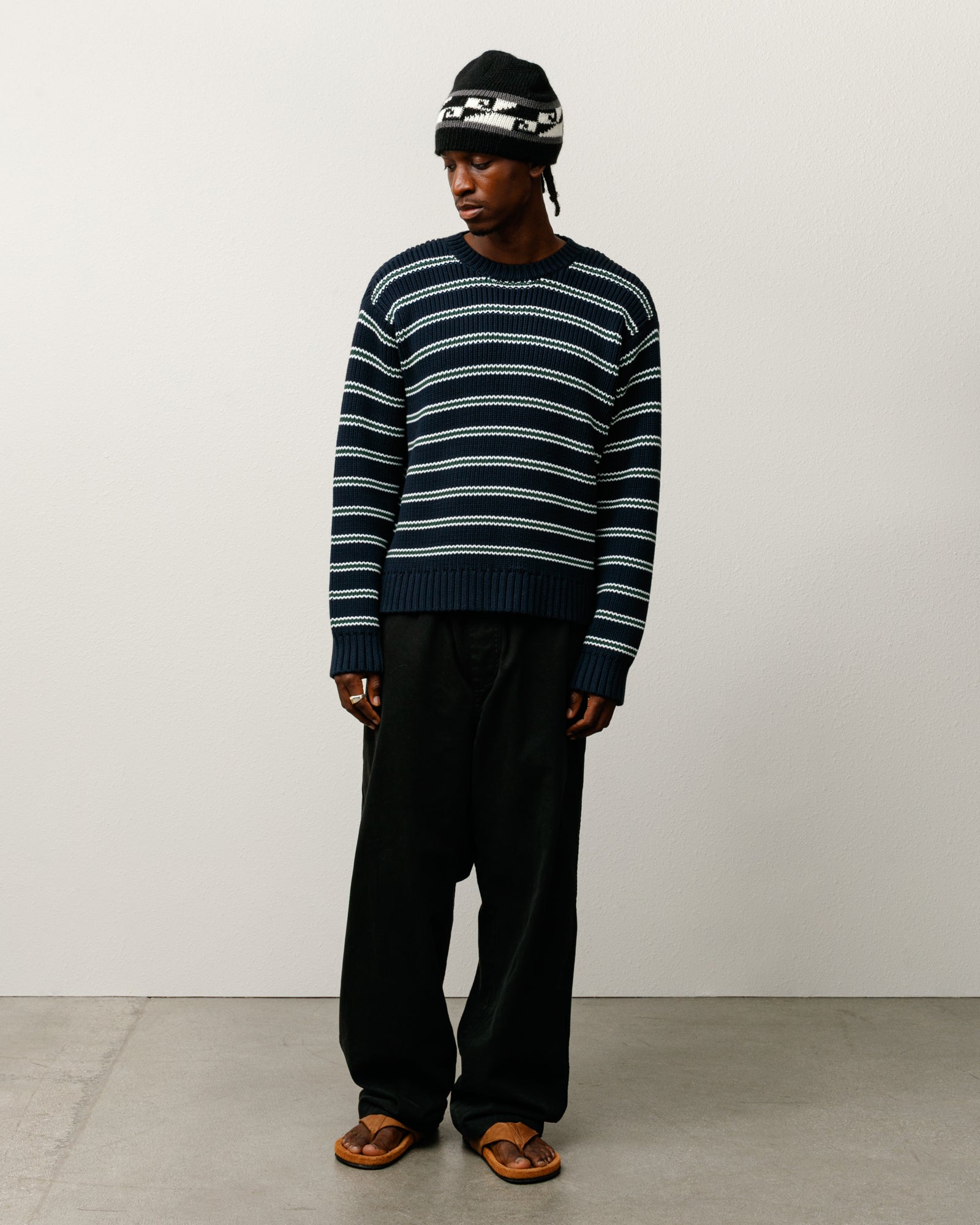 CHUNKY COTTON STRIPE SWEATER