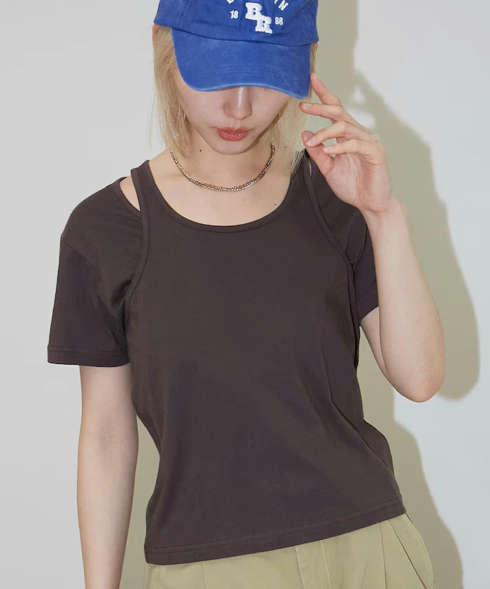 <Set Item> Tank Top Layered T-Shirt Limited Edition