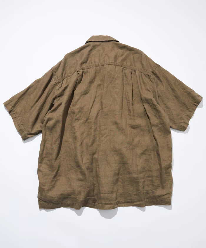 Linen Open Collar Shirt