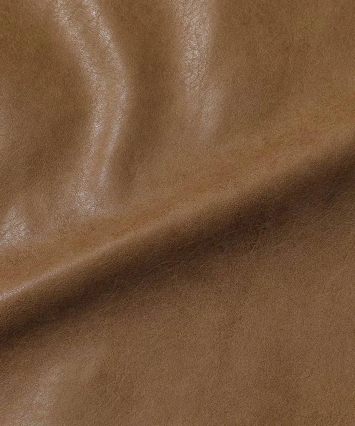 Oversized leatherette blouson / Mixed material switching
