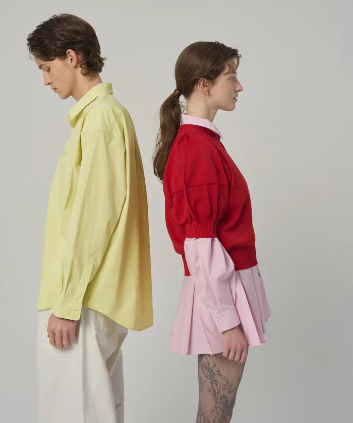 Japan Made Whole Garment Puff Sleeve Top