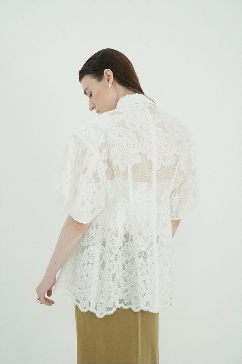 FLOWER LACE WAIST SHAPE TOPS