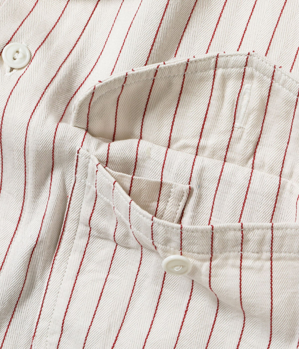 Coke Stripe Work Shirt With Embroidered