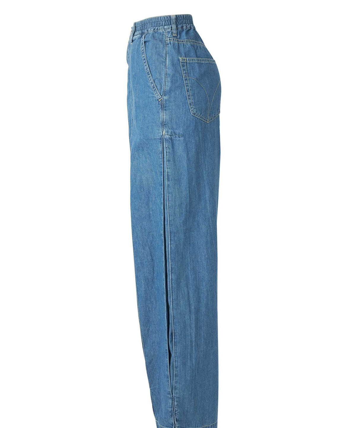 Cotton Linen Denim Tuck Pants