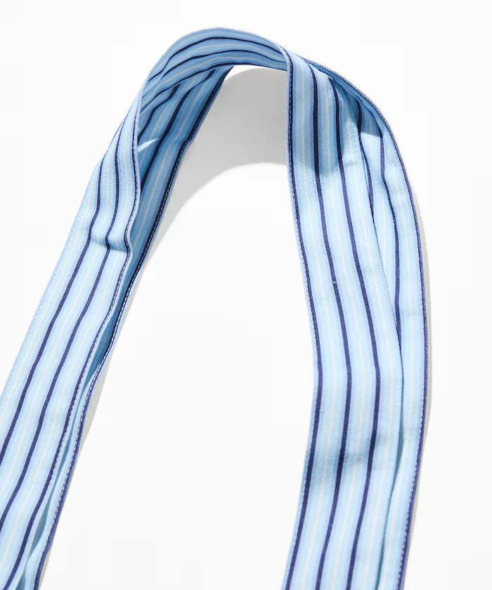 Stripe Print Canvas Tote Bag