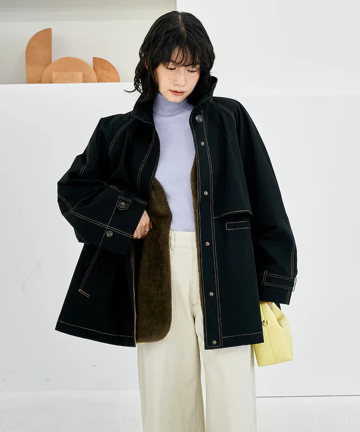 Multiway Boa Vest Coat