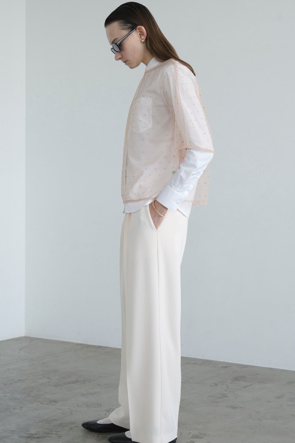 RHINESTONE SHEER TOPS