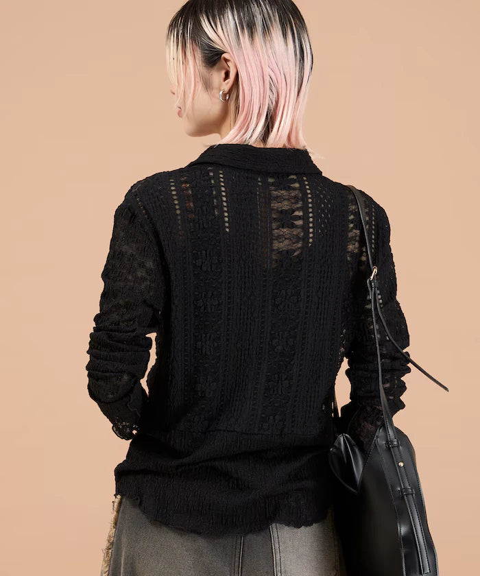 Floral Cut Lace Shirt